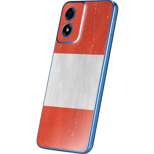 Peru Flag Distressed Moto G Play 4G (2024) Skin